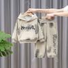 Stylish Boys Spring Set 2024 With Trendy Hooded Sweatshirt And Long Pants For Kids