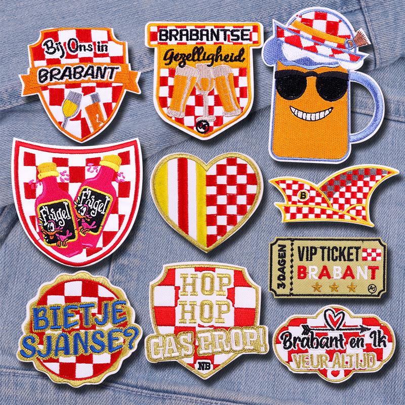 

10pcs /Set Brabant Emblem Embroidered Patch Diy Netherland Carnival Patch Iron On Patches For Clothing Sew Patch Badges