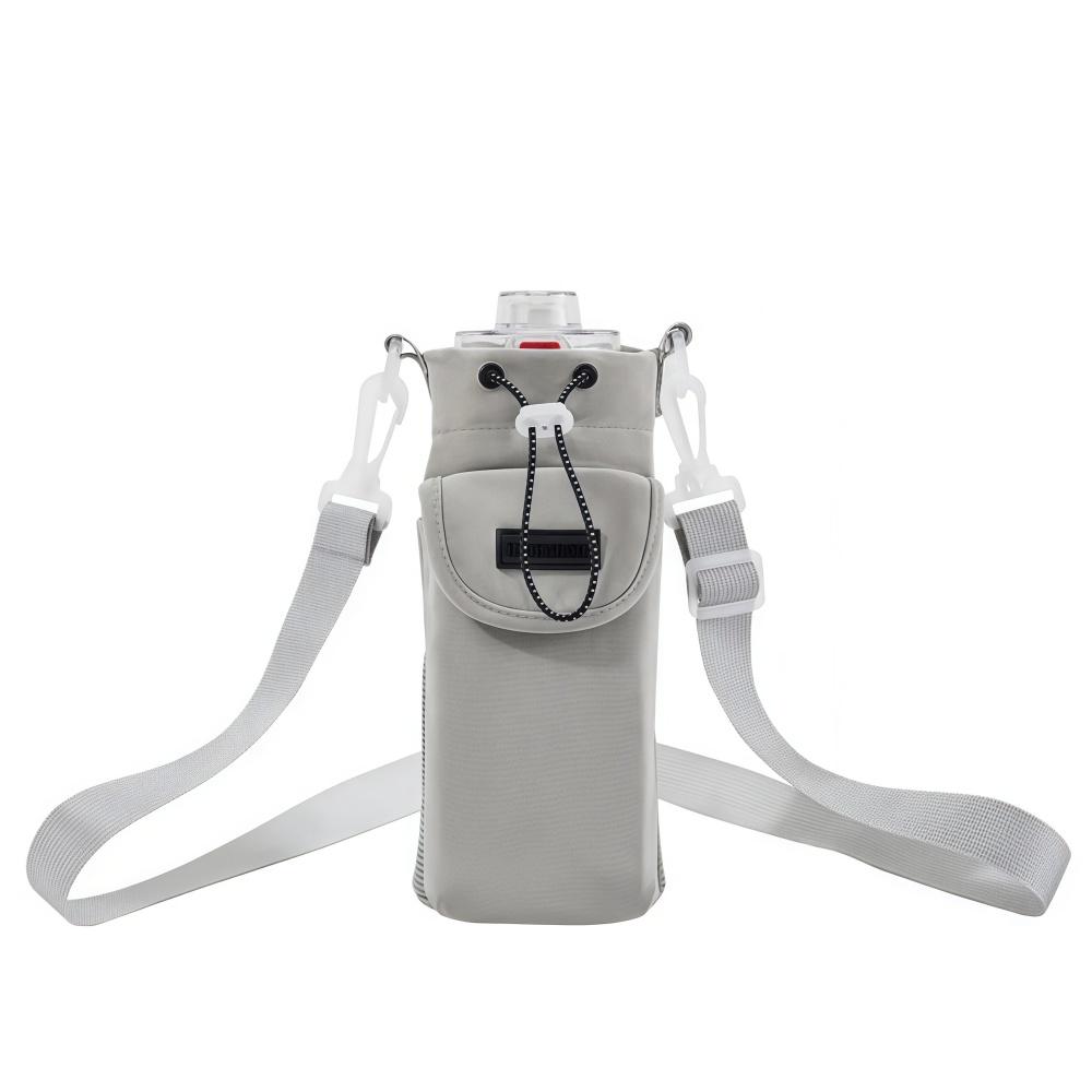 1PC Adjustable Shoulder Strap Water Bottle Bag with Phone Pocket Waterproof Water Bottle Carrier Bag Water Bottle Holder Pouch