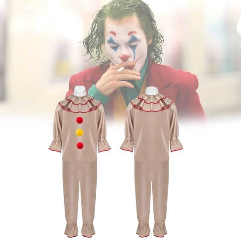 Twisted Clown Cosplay Costume For American Horror Story In Stylish Brown Fabric