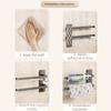 No-Drill Roll Paper Storage Rack Carbon Steel Cling Film Storage Rack  Kitchen