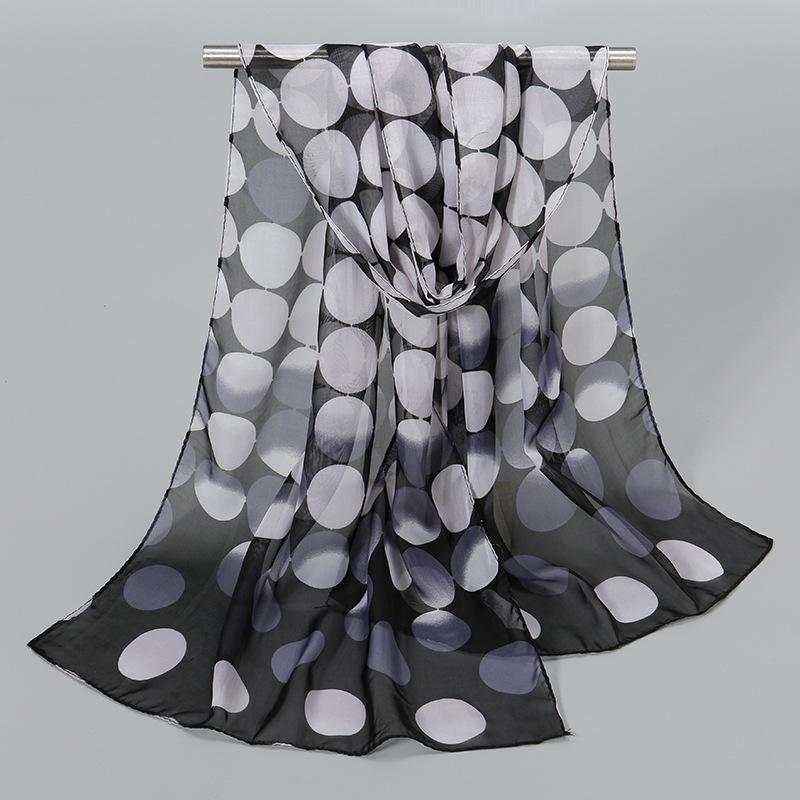 1Pc Muslim Chiffon Hijab Scarf For Women Summer Print Thin Scarves Soft Shawl Foulard Viscose Autumn Female Sunscreen Wrap Shawl