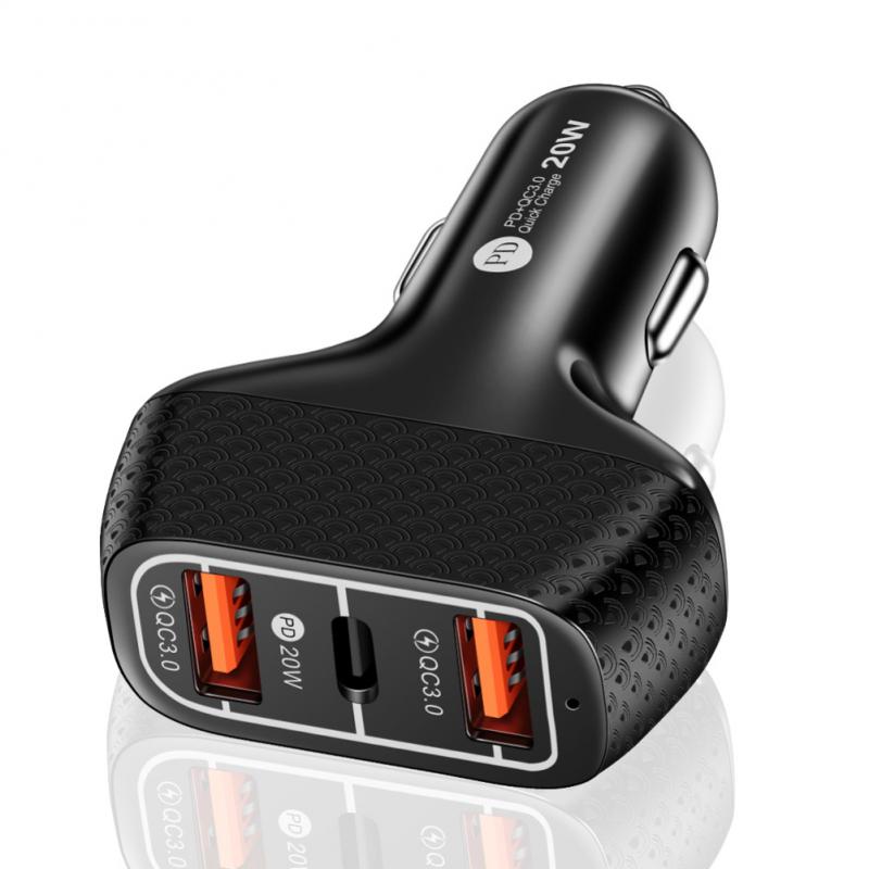 1/3/5PCS Mobile Phone Charger Durable Universal Type C Fast Charging 2usb Car Accessories Usb Car Charger Practica Portable