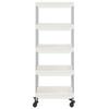 VidaXL Kitchen Trolley 5 Levels White 42x29x128 Cm Iron and ABS 336332