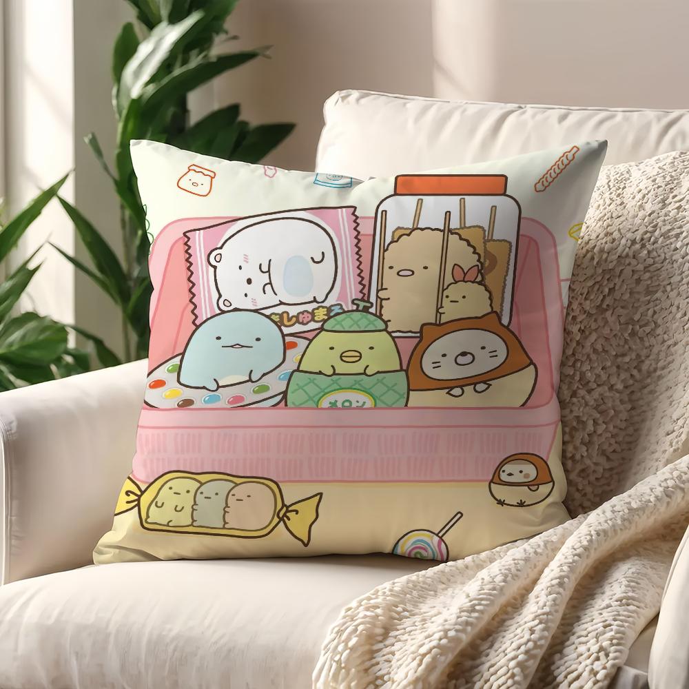 Cartoon S-Sumikko G-Gurashi cushion cover Pillow Sofa Printing Decoration Room Home Office Coffee Shop Car Nordic Simplicity