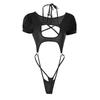 Backless Sexy Straps Bandage Underwear Set One-piece Bikini Costume Women Pajamas Lingerie Uniform Cosplay