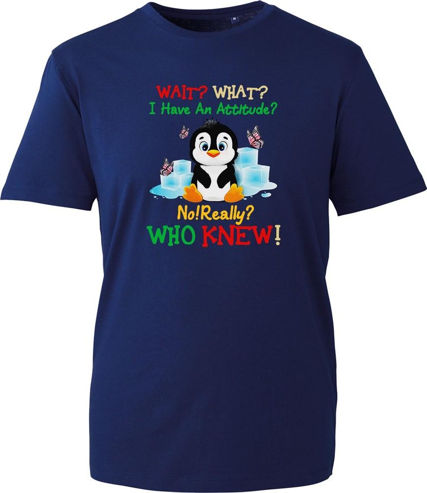 Wait What I Have An Attitude Graphic TShirt Novelty Joke Gift Unisexs Tee Top S