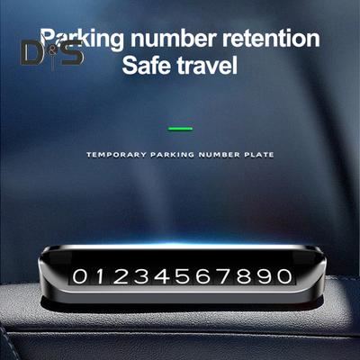 Targa per parcheggio auto Supporto per cruscotto luminoso notturno Supporto per numero di telefono temporaneo per auto universale Accessori interni per auto