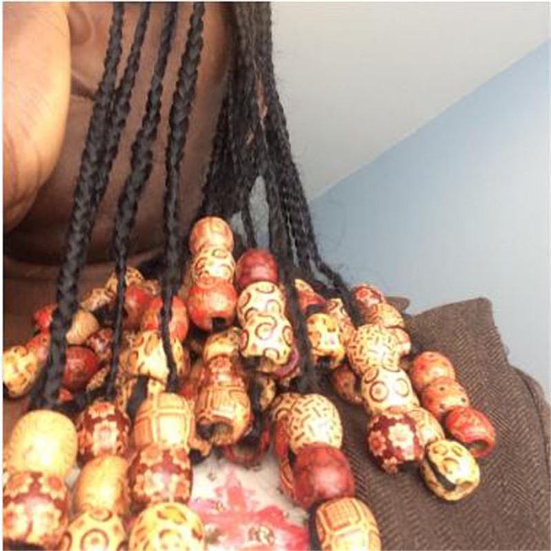 Buy 100pcs Dreadlock Beads Hair Dreads Wood Bead Braided Tube Ring Cuff