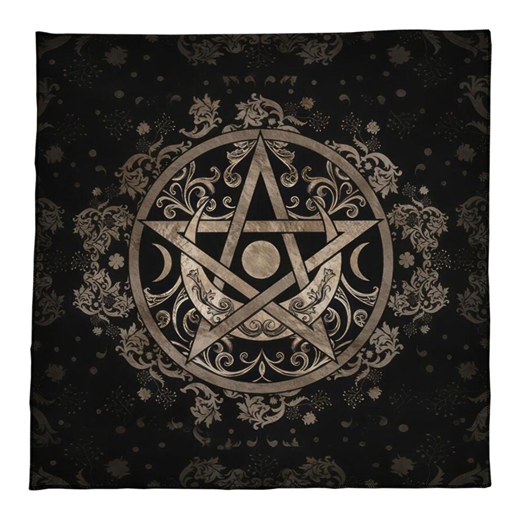 Divinations Tablecloth Pentagrams Pattern Astrologys Tarot Cards Tablecloth Altars Cloth Divinations Game Accessories