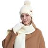 High Quality Winter Knitted Warm Set Custom Logo  Winter Gifts for Men and Women Scarf Beanie Hat and Gloves