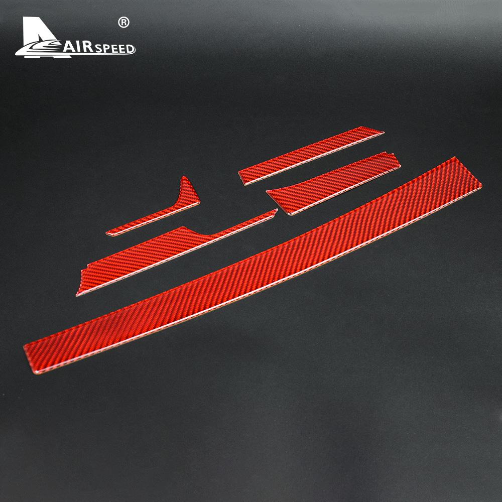 Echte weiche Kohlefaser für Chevrolet Camaro 2016 2017 2018 2019 2020 2025 2025 2025 Zubehör Innenraum Mittelkonsolen-Aufkleber