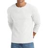 Men's Knit Crewneck Long Sleeve Color Top for Spring and Fall