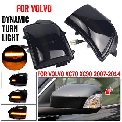 2Pcs LED Dynamic Rearview Mirror Turn Signal Indicator Light For Volvo XC70 2008-2012 for XC90 2007-2014