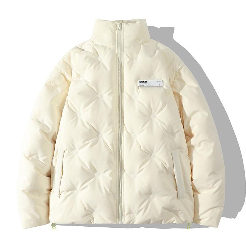 Mens Stand Collar Down Jacket 90% White Duck Warm Winter Coat Casual Loose Fit Youth
