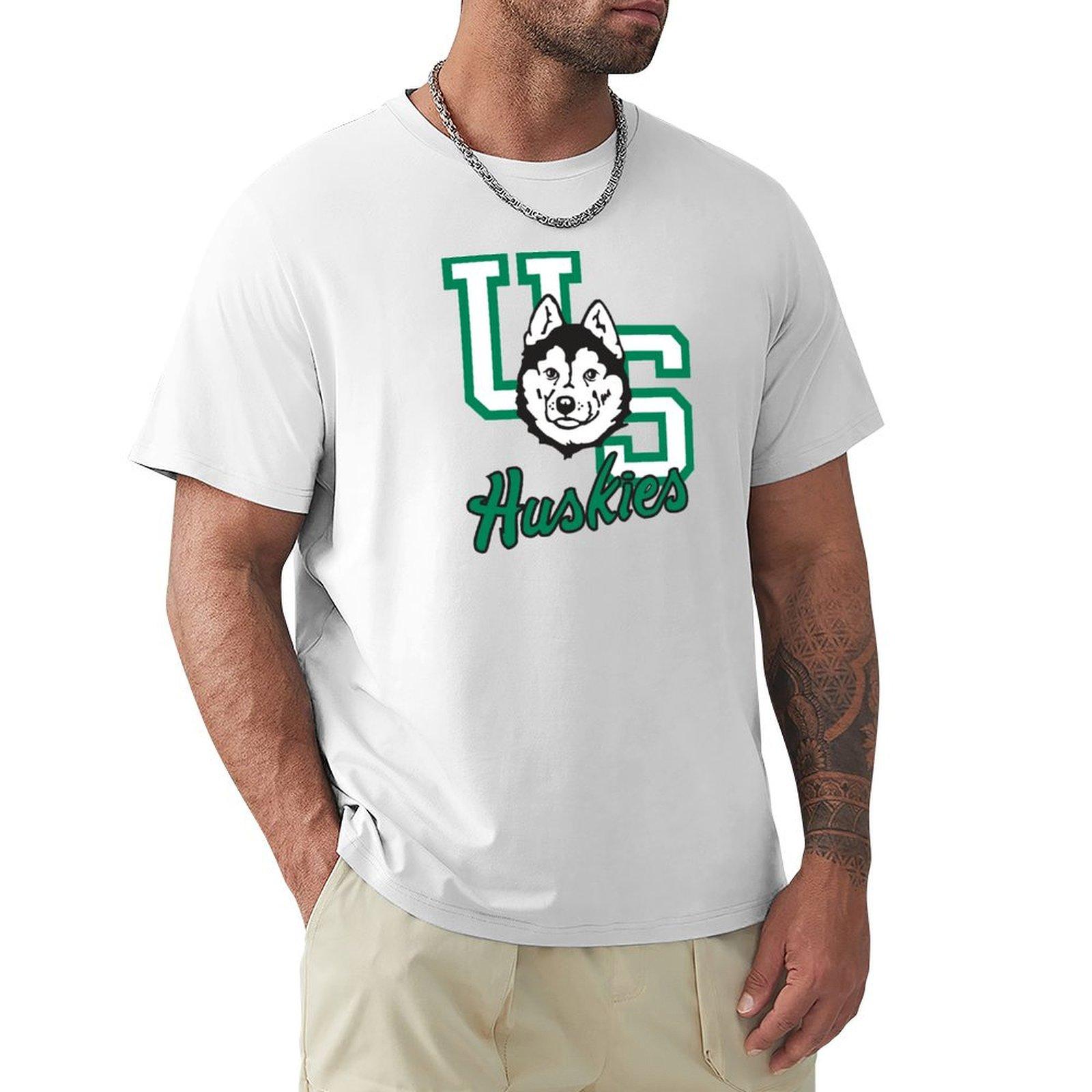 Saskatchewan College Huskies Logo1 TShirt tees vintage anime shirt graphics summer tops mens graphic tshirts big and tall S