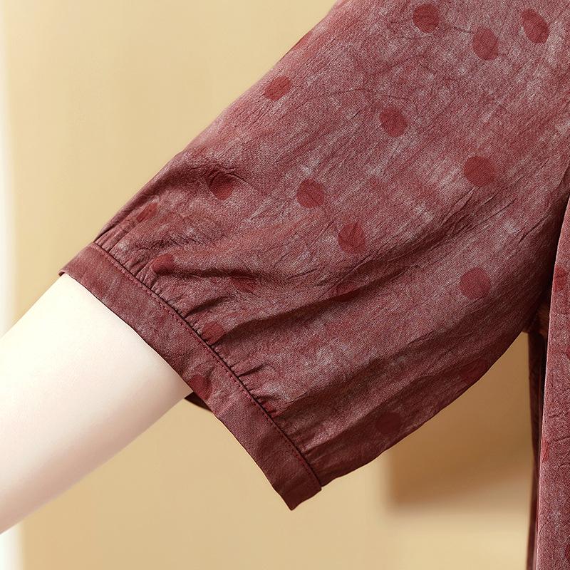 Damen Übergröße Zweiteiler: Oberteil mit lockerem Schnitt & Schlank machende Taille Weitbeinige Hose für Mütter mittleren Alters