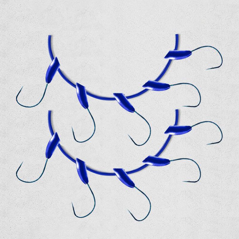 

Набор рыболовных крючков Blue Sky с тонкой проволокой, традиционные крючки для ловли карася с длинным цевьем, аксессуары для рыболовных снастей, набор крючков 7 синий