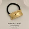 Minimalist Metal Hair Ring - New Korean Style High-End Ponytail Tie Rubber Band.