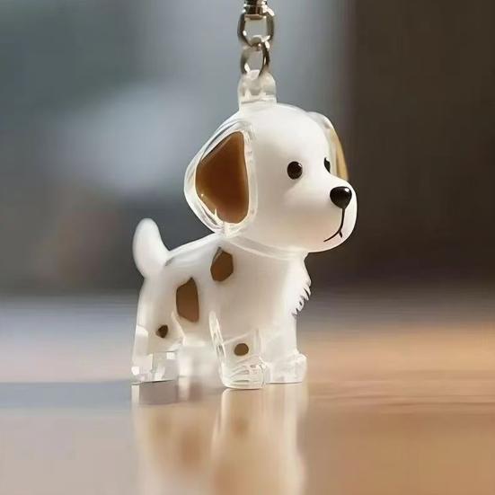 Dog Hair Storage Bottle Pet Memorial Keychain Transparent Hair Locket