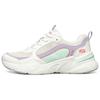 Bobs Bamina Macaron Fabric Synthetic Leather Comfortable Versatile Low-Top Dad Shoes Women Sneaker White Purple Blue 117042-WLVM