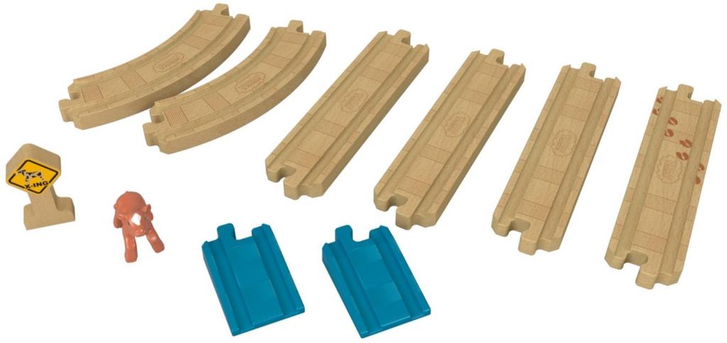 Thomas the Tank Engine Wooden Rail Series Straight & Curved Rail Extension Set FKF54