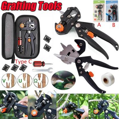 2-in-1 Grafting Pruner Garden Grafting Tool Professional Branch Cutter Secateur Pruning Plant Shears Fruit Tree Grafting Scissor