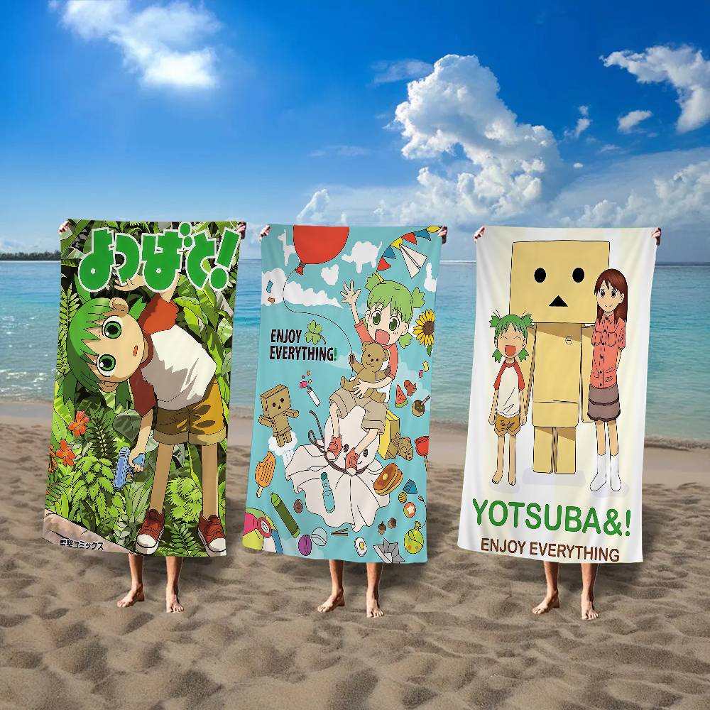 Anime Y-Yotsuba Dolce Classico Film Telo da Spiaggia Colorati Asciugamani da Bagno Per Ragazza Microfibra Asciugatura Rapida Senza Sabbia Spiaggia Yoga