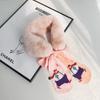 Women Fake Collar Tie Winter Faux Fur Woman False Collar Girls Detachable Fur Collar Ribbon Warm Scarfs for Ladies Neckerchiefs