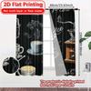 2D FLAT PRINTING 2pcs Curtains (Without Rod) Coffee Lovers Delight Ramadan Festival Popular Curtains&Drapes Polyester Easy
