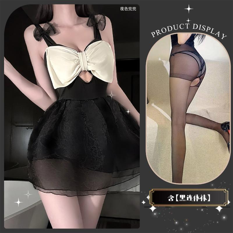 Sex underwear skirt one-piece swimsuit fairy fan belly bath hot spring vacation swimsuit