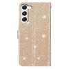 For Samsung Galaxy S24 Case Glittery PU Leather Anti-drop Wallet Cover