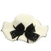Sunshade Hat Summer Bow Pearl Grass Hat Simple Sun Protection Lace Sun Hat