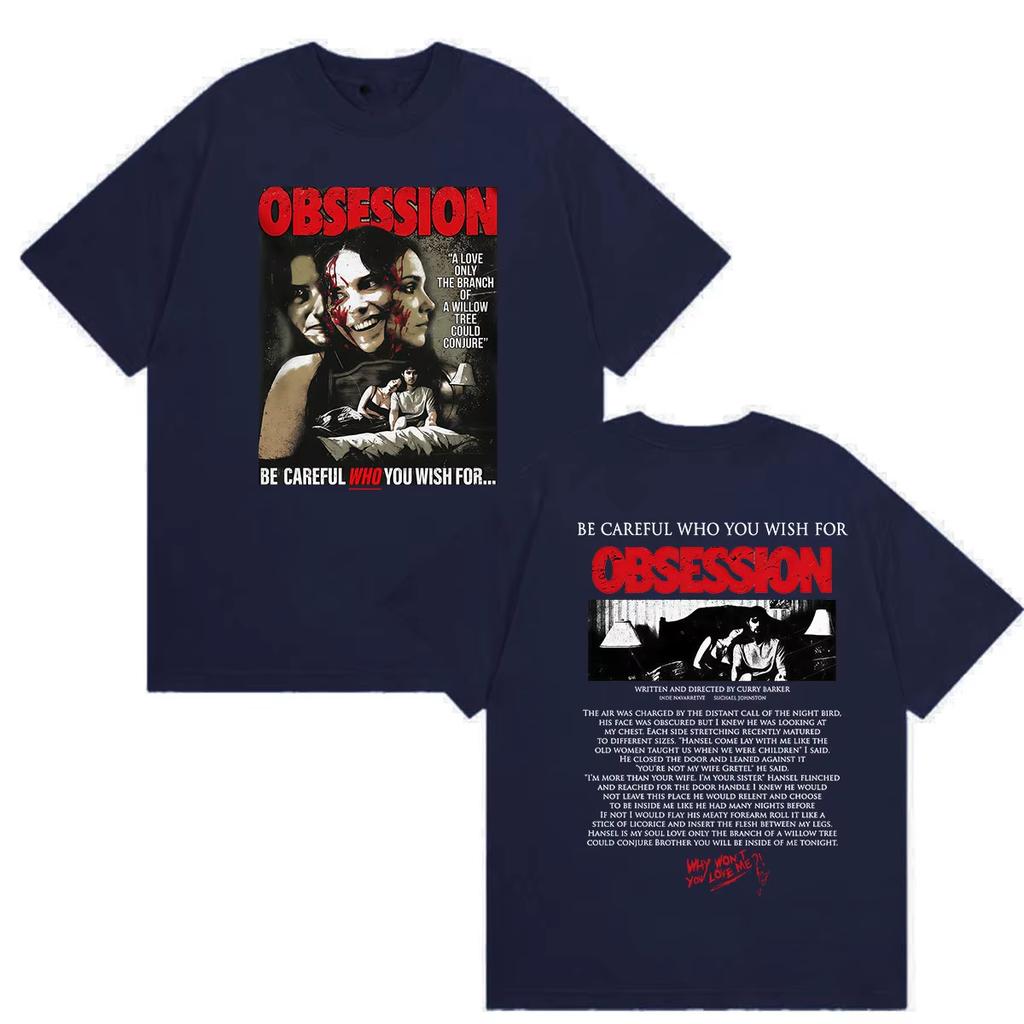 Summer Hot Sale 2026 Movie Horror Obsession Be Careful What You Wish for Graphic T Shirts Retro Cotton Unisex Harajuku Hip Hop Punk T-shirt