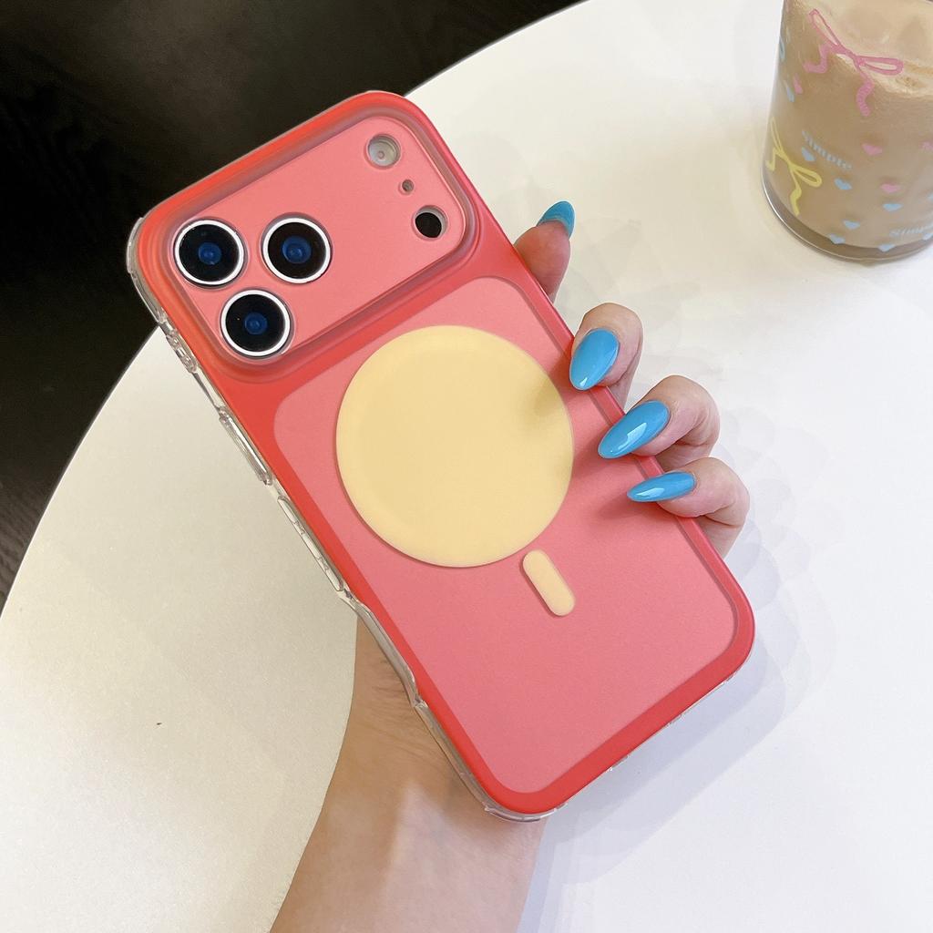 ins contrasting color dopamine second change IMD suitable for Apple 17Pro max mobile phone case iPhone16 magnetic attraction 14/15