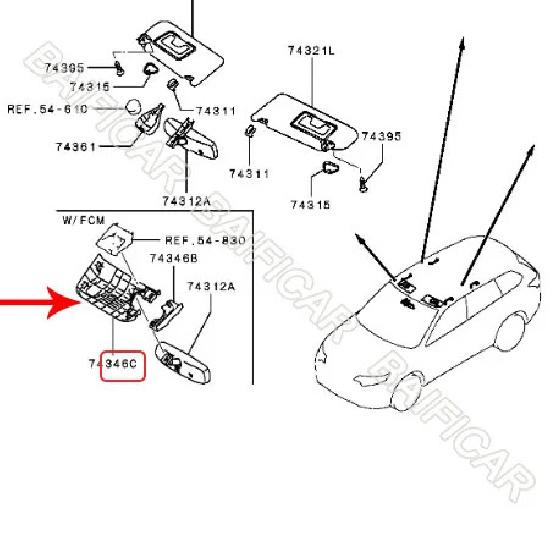 Brand New FWD COLLISION MITIGATION SENSOR COVER 7630A232 For Mitsubishi Outlander