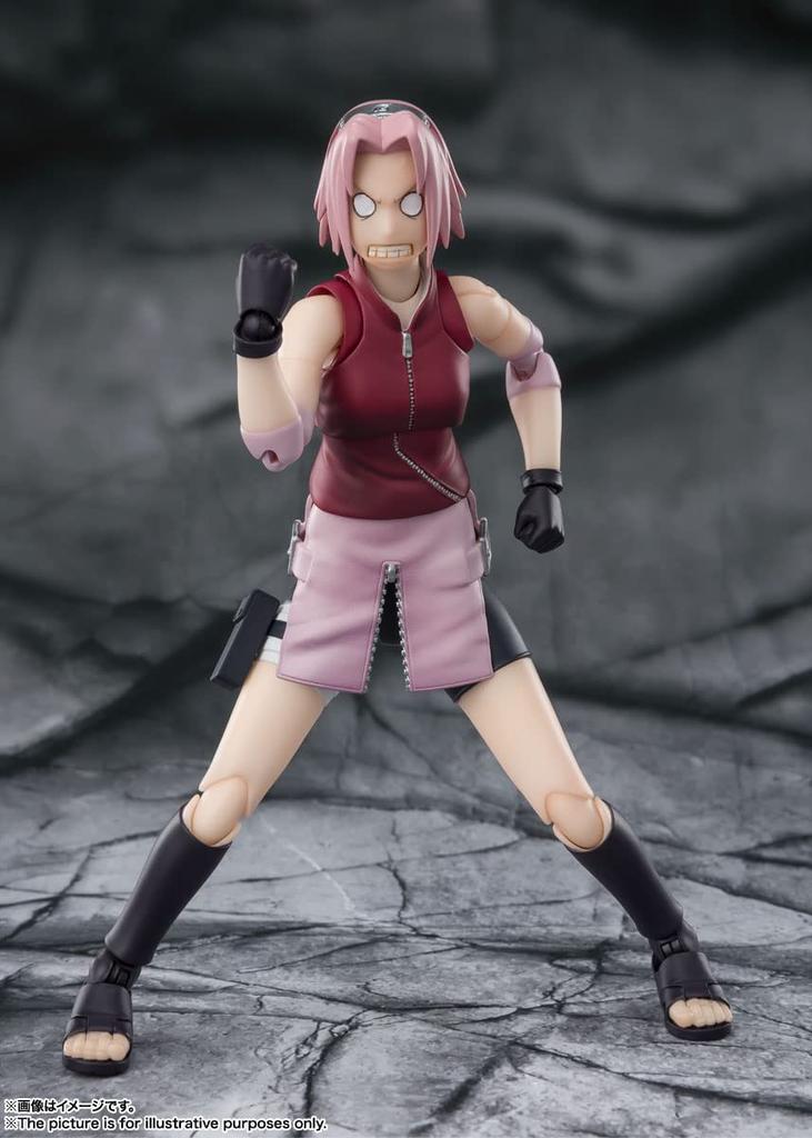 Naruto Shippuden Haruno Sakura Her Fighting 135mm PVC ABS Painted Action Figure BAS63448 S.H.Figuarts -Inheriting Master's Spirit- Approx. &