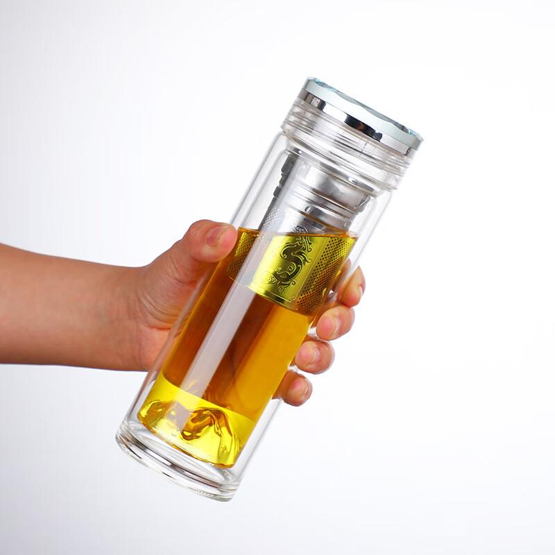 Shangqi Guanshan High Borosilicate Glass Tea Infuser Cup with Crystal Lid, 450ml, 2-Piece Set