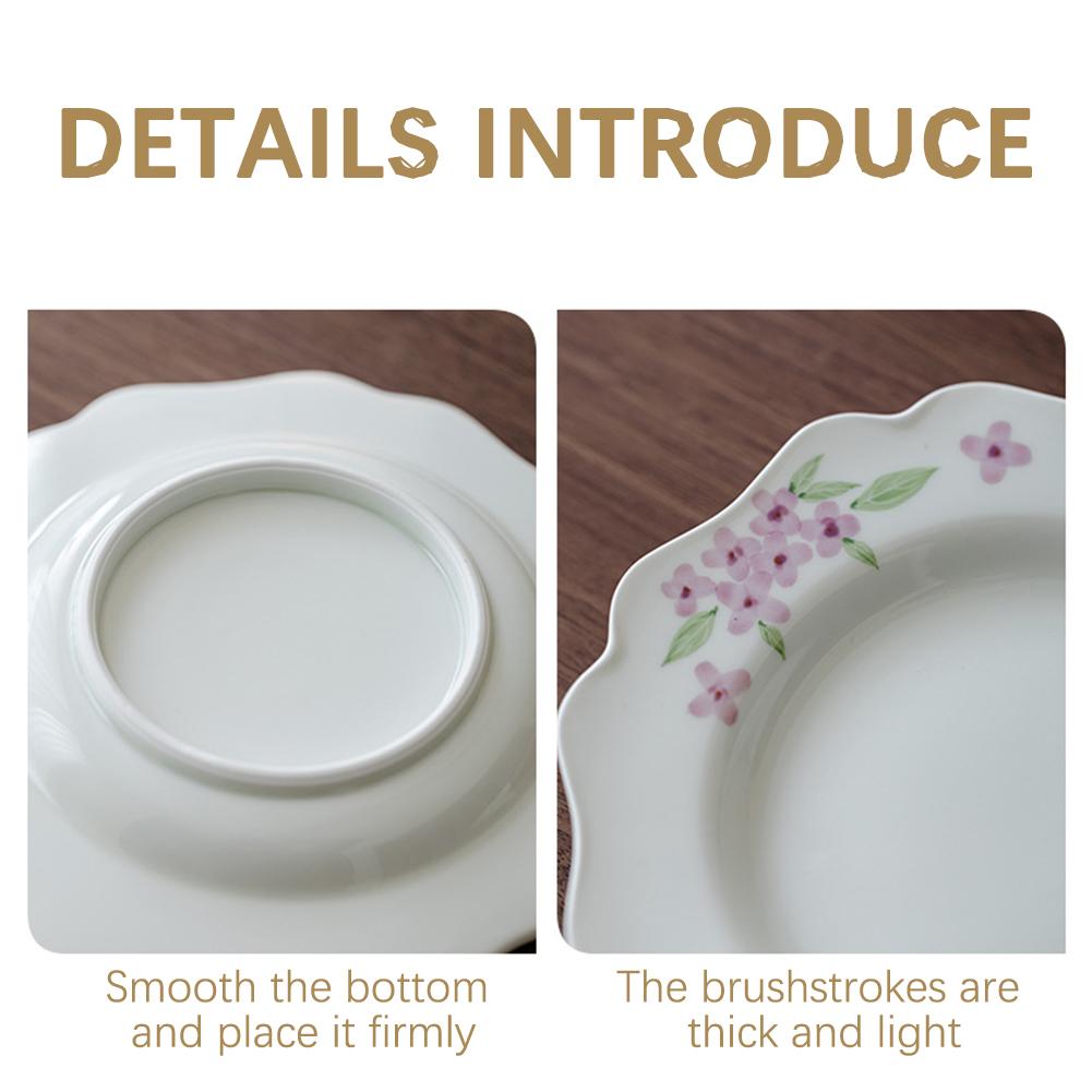 Serving Tray For Serving Tea Snacks Insulation Ceramic Dish Tray For Household