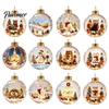 Seasonal Home Decor Ornaments 3D Christmas Animal Faux Crystal Ball Ornament, Lighted Acrylic Hanging Unique Holiday Gift Souvenirs with Hedgehog
