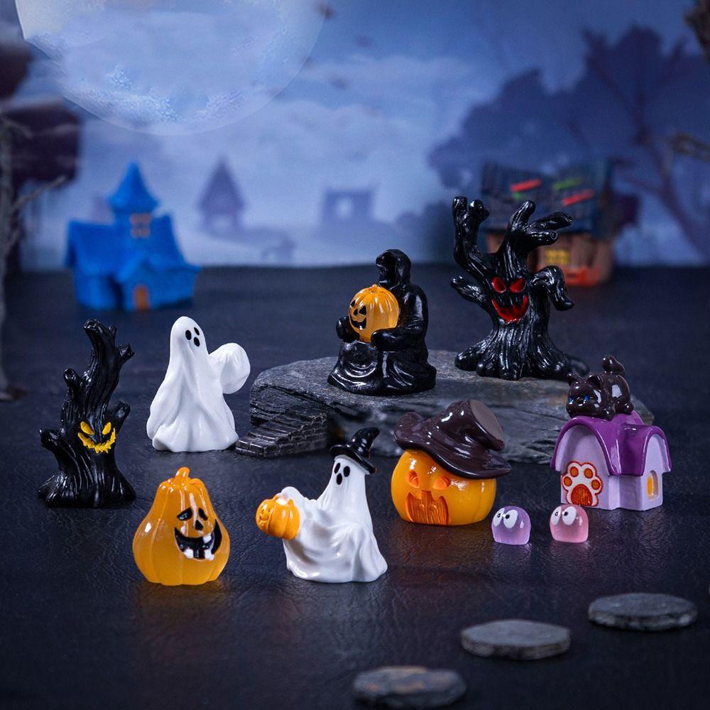 Multicolor Halloween Miniature Figurine Resin Desktop Knick-knack Creative DIY Accessories  Toy