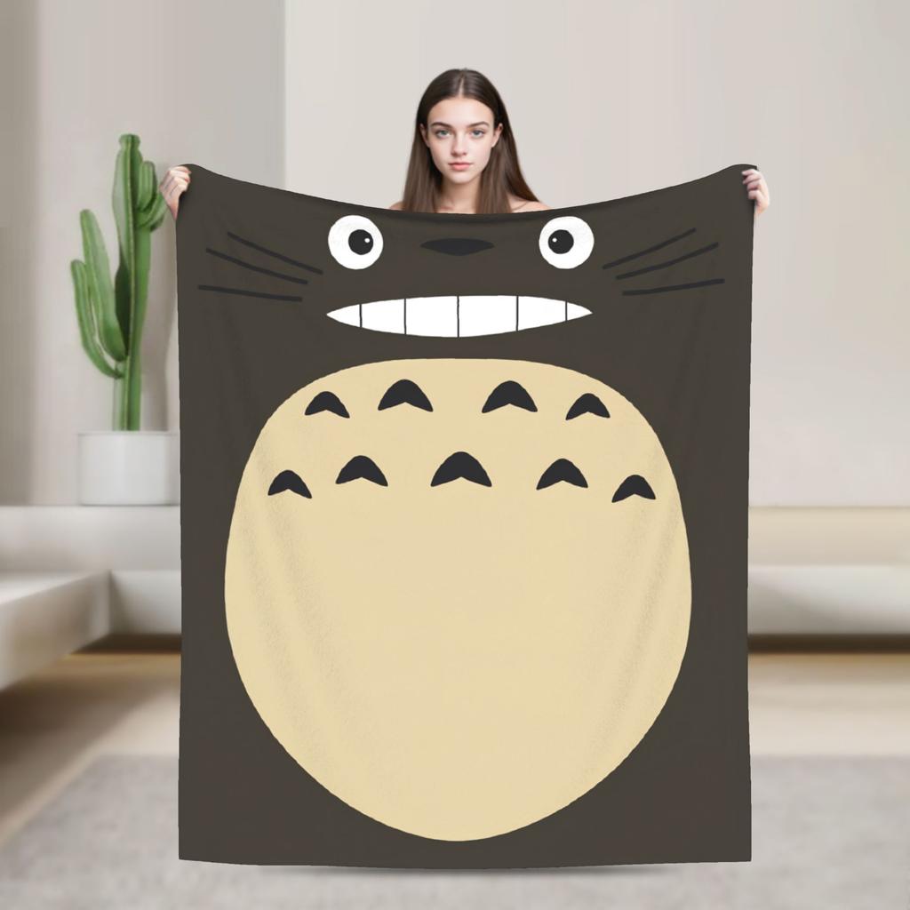 Japanese Blanket T-Totoros Travel Flannel Throw Blanket For Couch Bed Soft Custom DIY Quality Bedspread Gift Idea
