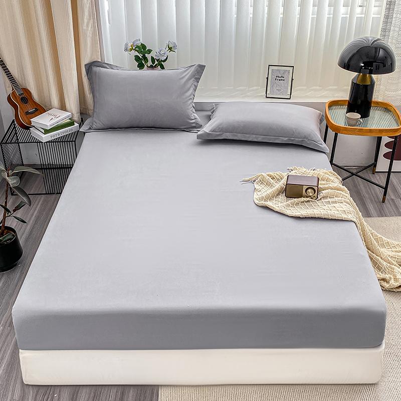 

1 шт. Простыня на резинке однотонная противоскользящая регулируемая натяжная простыня для односпальной, двуспальной, королевской и двуспальной кровати 2PCS Pillowcase48x74