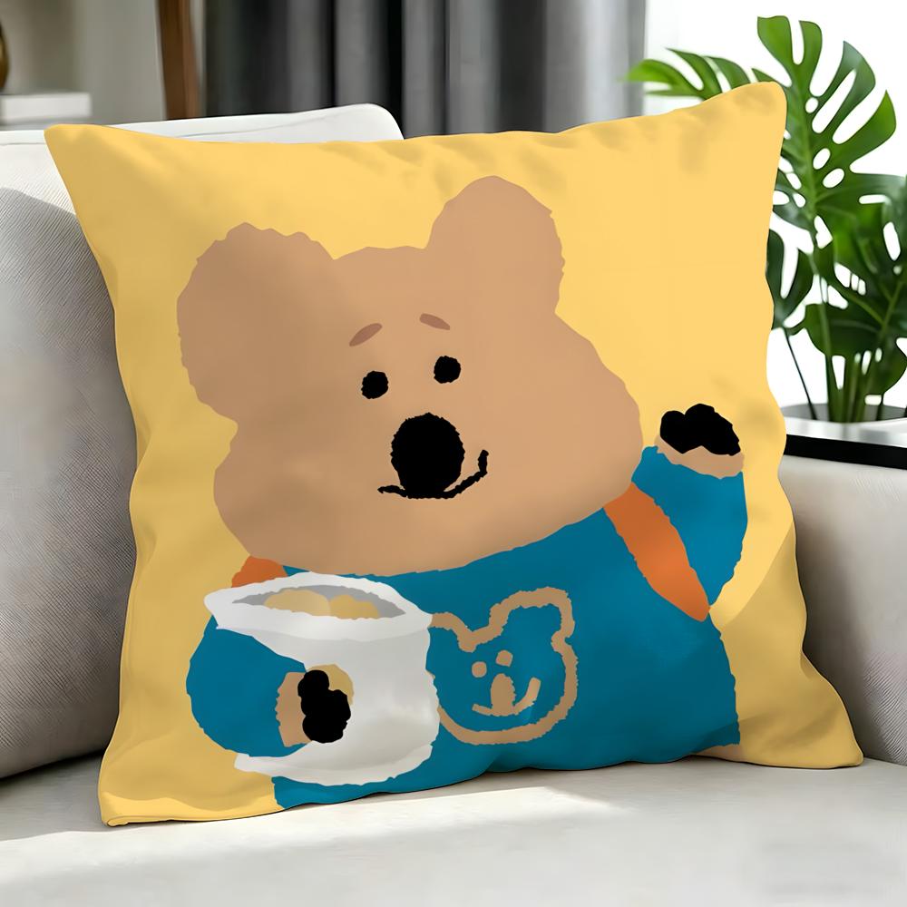 Animal Quokka Cushion Cover Cushion Cover Set 4Pcs 50X50 45X45 40X40 Pillowcase Decorative Sofa Home Decor