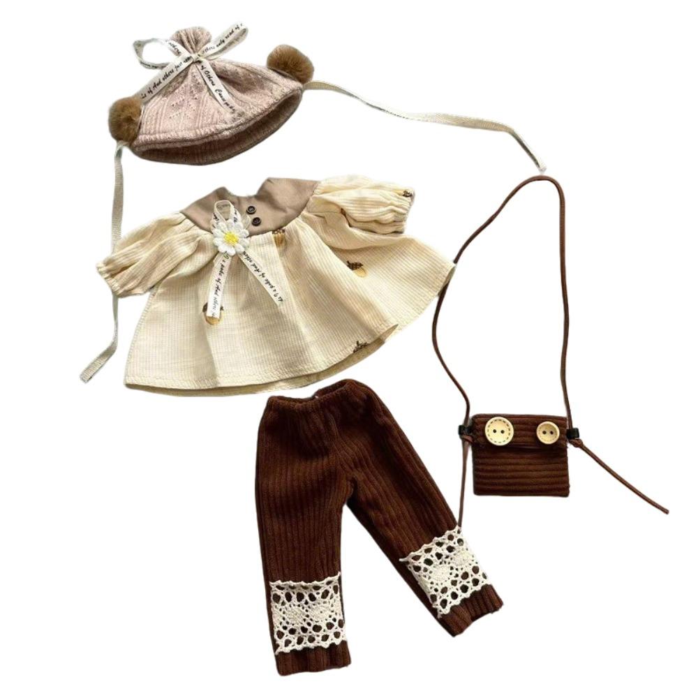 Mini 1/6 BJD Doll Outfit Set Cartoon Doll Overall Suit for 1/6 BJD Dolls Doll Accessories