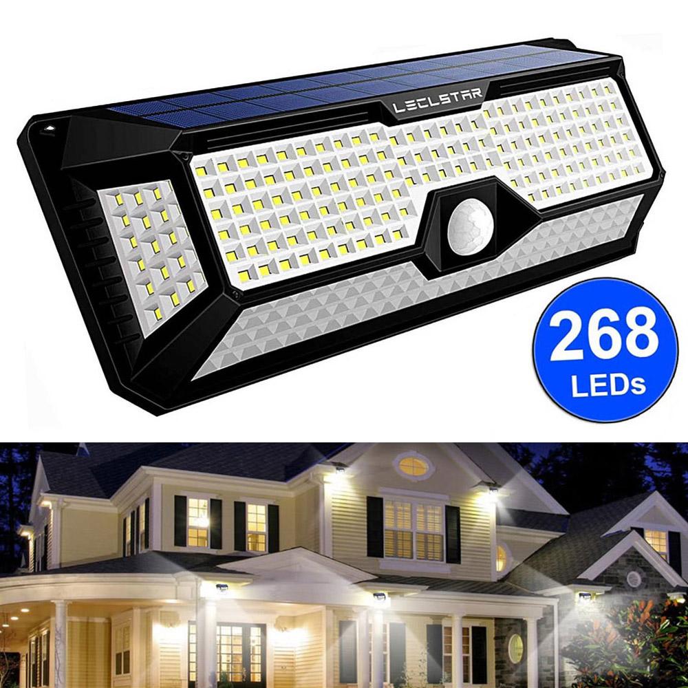 

Solar Outdoor Lights 268 LED Motion Sensor Security Lights 3 Working Modes Waterproof Bright Solar Street Light for Patio Garden 3 Modes