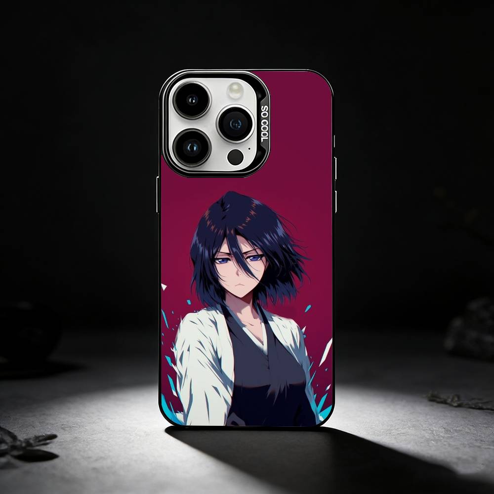 R-Rukia Anime K-KuchikiS Phone Case For iPhone 17,16,15,14,13,12,11 Plus,Pro Max,XS,Colored silver phone case iPhone16se4