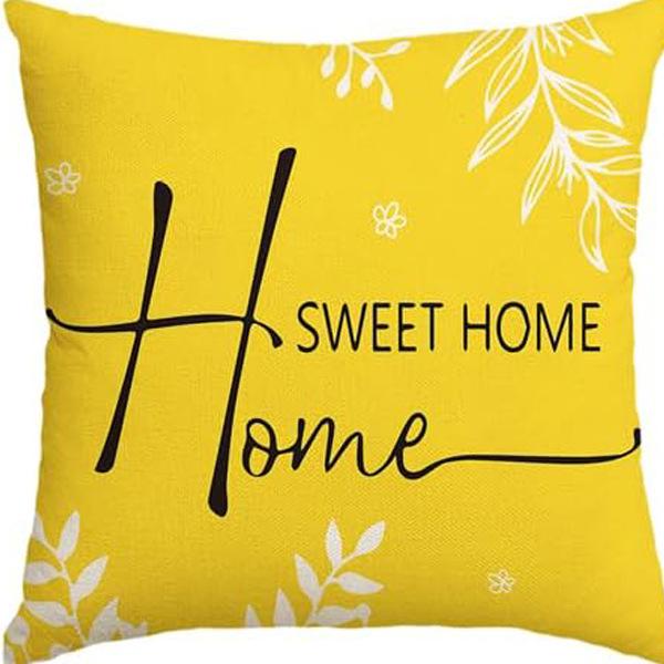 Spring and Summer Pillowcase Bedroom Living Room Sofa Pillowcase Linen Floral Decoration Pillow Cushion