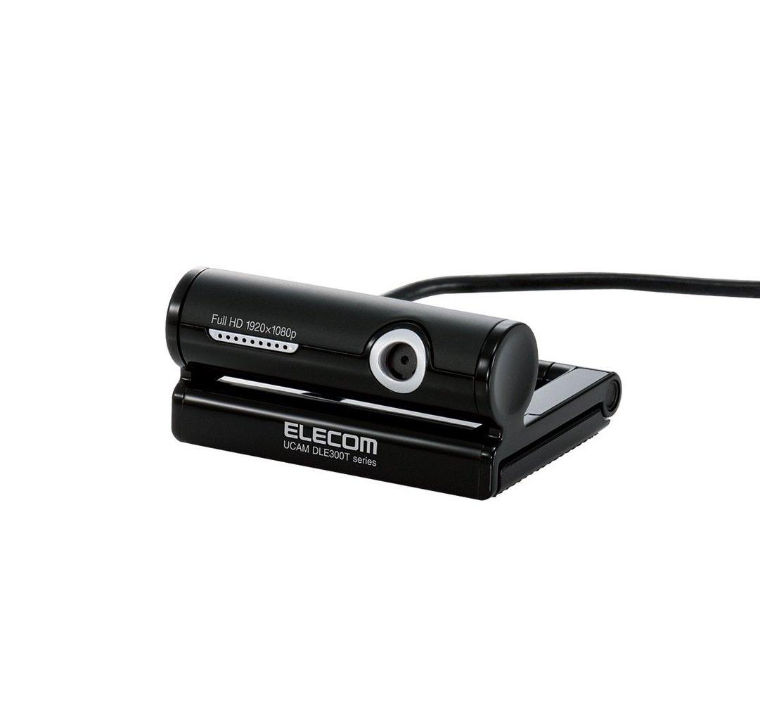 

ELECOM UCAM-DLE300TNBK 3.15 Megapixel Webcam with Built-in Microphone, Full HD Support, Black, Mac Compatible