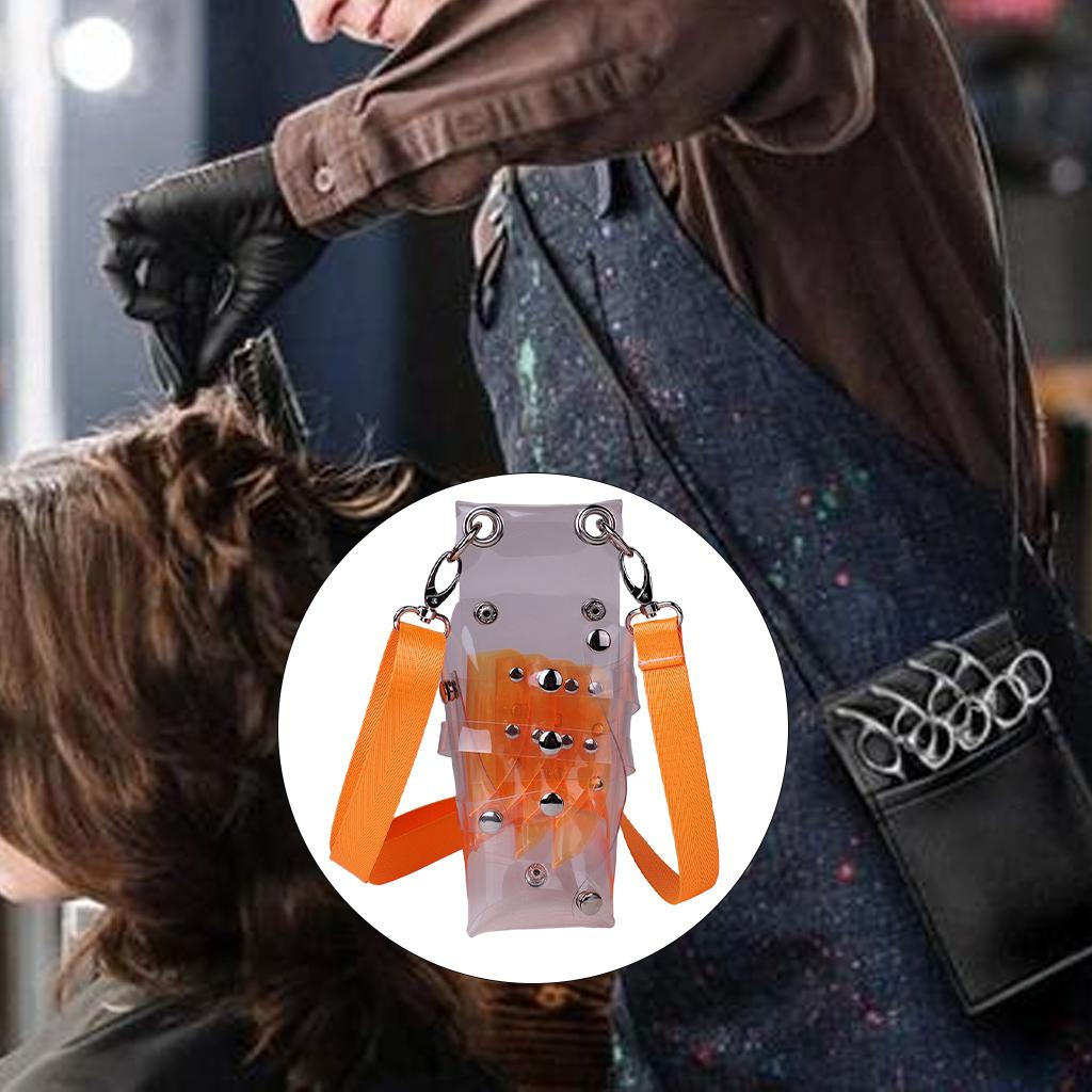 

Hair Cutting Tool/ Waist Belt Professional PVC Holder Organized Case/ for Hairdresser Salon Orange_8x22cm